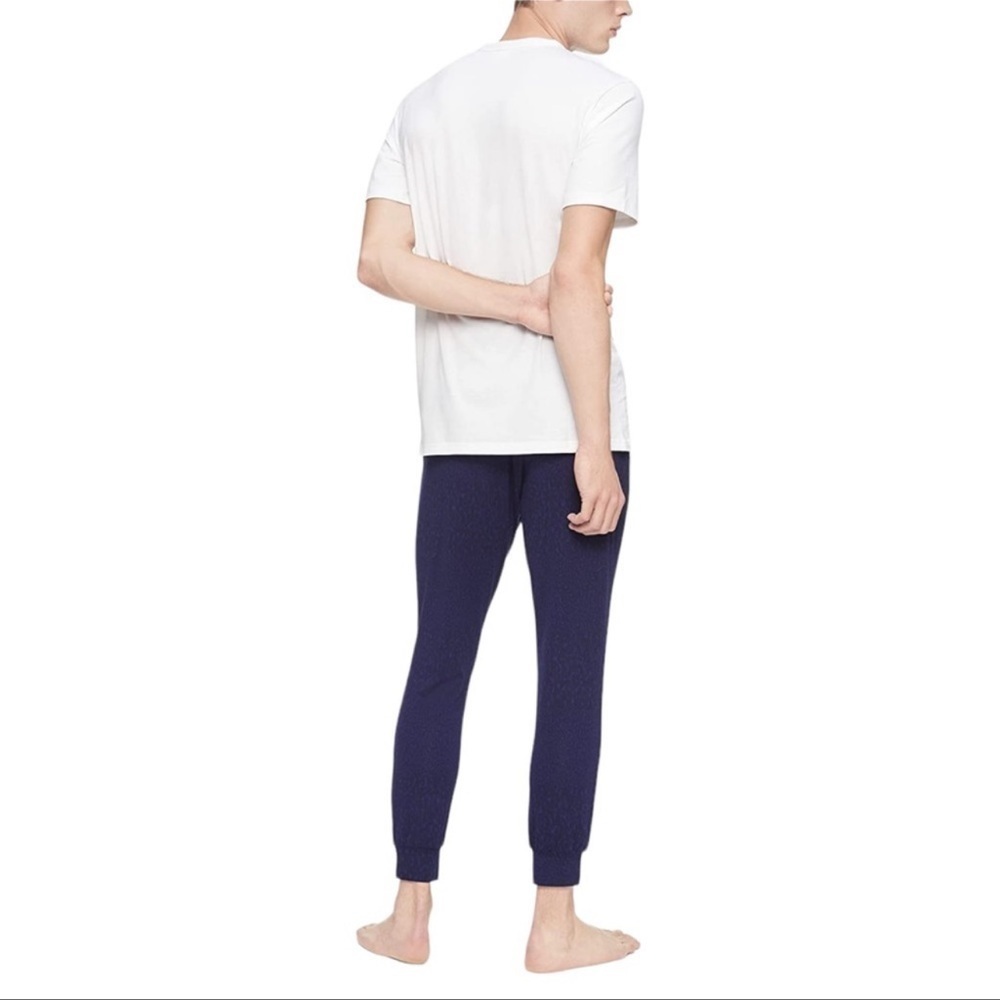 Calvin Klein Ultra Soft Abstract Blue Modal Lounge Jogger Mens Sleepwear XL - Picture 2 of 10